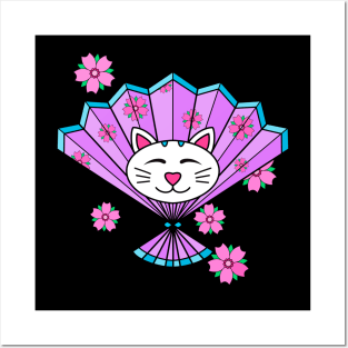 Kawaii Cute Neko Lucky Funny Cat Posters and Art